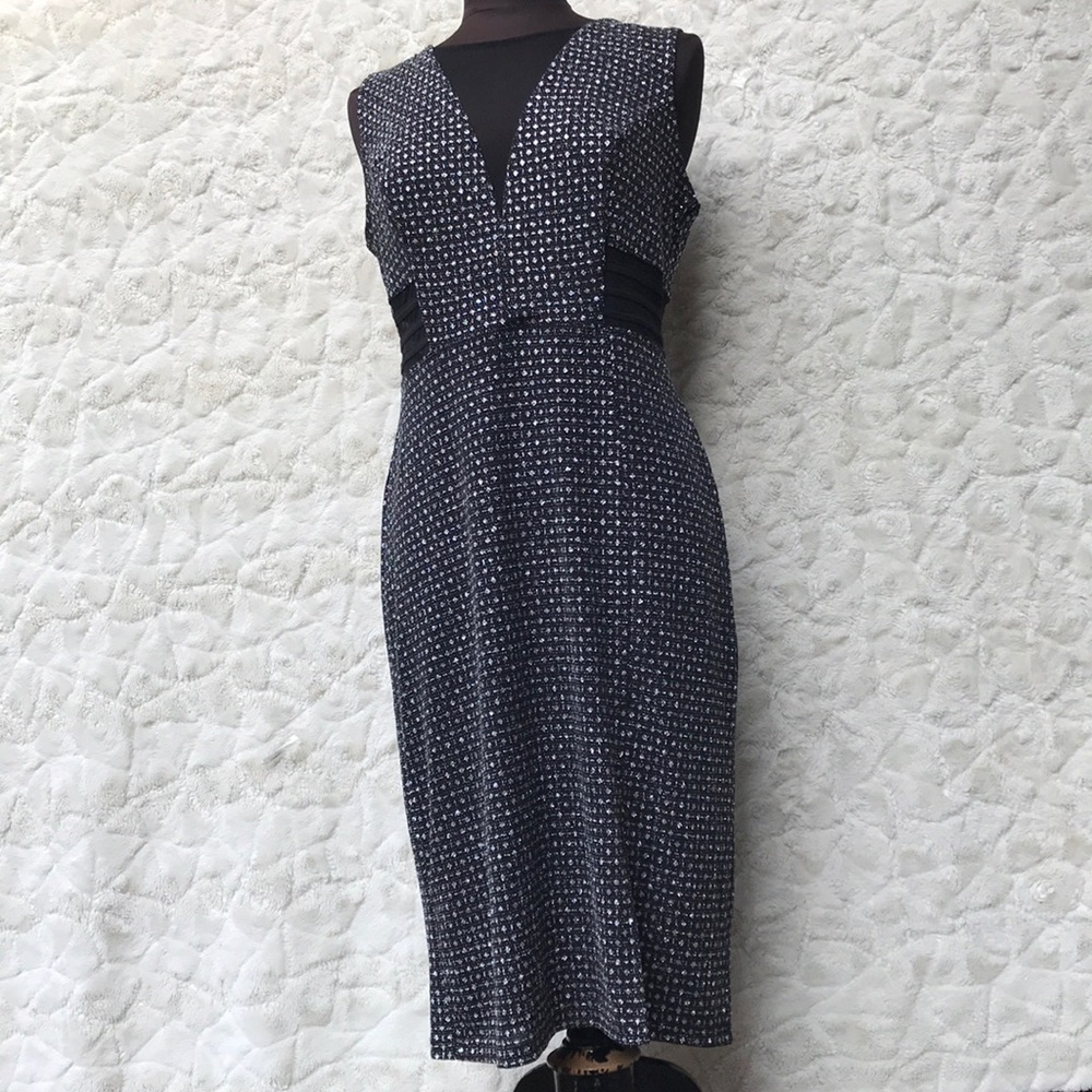 EUC Enfocus Studio PullOn Black/Silver Dress Sz12